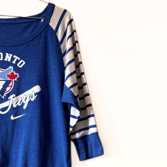 Toronto Blue Jays Nike Cooperstown Collection ¾ Sleeve Top Size L - Picture 2 of 7